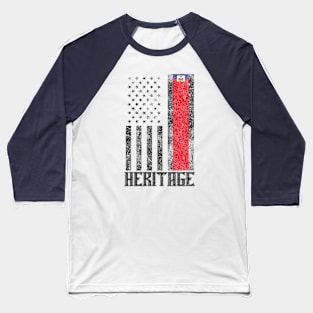 Haiti Hispanic Heritage destressed flag Baseball T-Shirt